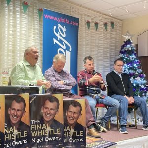 Nigel Owens at the launch of his autobiography